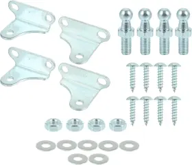 Aopro2207130422 A Absopro Car Gas Spring Mounting Bracket 10mm Ball Stud With 8 Silver Tone