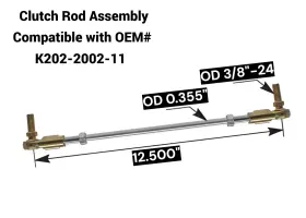 K202-2002-11 Automann Hlk2823 Clutch Rod Assembly Compatible With Kenworth By