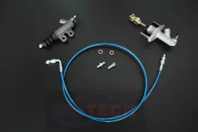 Cy9293bh Blitech Clutch Master Slave Cylinder Line Fit 92-00 Honda Civic 93-97 Del/sol Blue