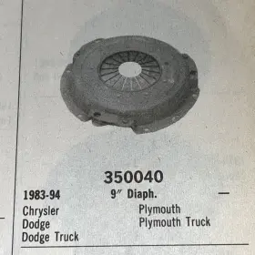 350040 Bwd Clutch Cover Fits Chrysler 2.5 No Turbo 83-94 Free Shipping 9 Inch Diaphr