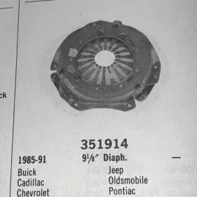 351914 Bwd Automotive Clutch Cover Fits 85-91 Gm 2.0l 9 1/8 Inch Diaphram Cavalier Etc. Free Ship