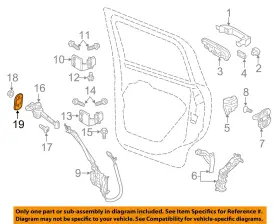 68121802aa Chrysler Oem Jeep 15-16 Renegade Lock -rear Door-check Strap Seal
