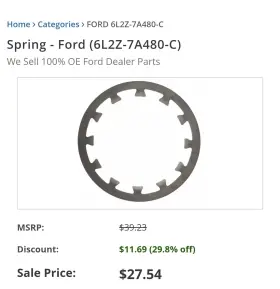 6l2z-7a480-c Ford 6l2z7a480c Brand New Oem Spring Lincoln Mercury #6l2z-7a480-c