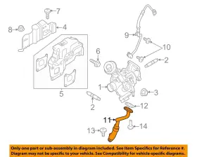 Cm5z6l092a Ford Oem 14-16 Fiesta Turbocharger Turbo-oil Outlet Tube