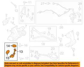Fr3z6l092c Ford Oem 2016 Explorer Turbocharger Turbo-oil Outlet Tube