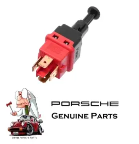 996-613-114-01 Genuine Porsche 911 Boxster Cayman Clutch Pedal Cruise Control Cancel Switch Red/black