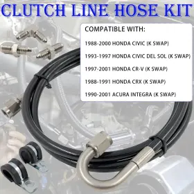 Gmqp01442 Gm-motor Clutch Line Hose Kit For K Swap Honda Civic Crx Acura Integra K-series K24 K20 #2