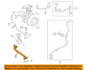 12642431 Gm Oem 17-22 Sierra 2500 Hd Turbocharger Components-lwr Return Pipe