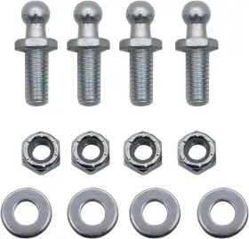 Ssa-11429 Gskmotor 4 Pair 10mm Ball Studs With Hardware Lock Nuts Washers 5/16-18 One Size