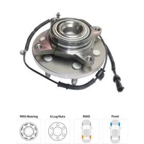 Karparts360 196255335964 For Ford F-150 Wheel Hub Bearing 2009 2010 Driver Or Passenger Side Rwd Front #2
