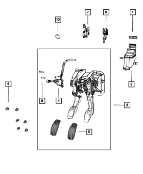 04581573ae Mopar Genuine Brake And Clutch Pedal 4581573ae