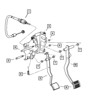 04593152 Mopar Genuine Clutch Pedal Return Spring 4593152