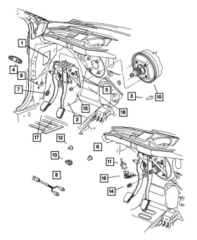 04668773ad Mopar Genuine Brake Pedal Clutch 4668773ad
