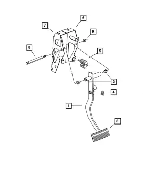 04695365ac Mopar Genuine Brake Pedal Pad Automatic Transmission 4695365ac