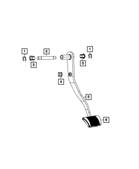 52059871ad Mopar Genuine Brake Pedal And Pad
