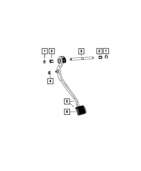 52060412ac Mopar Genuine Clutch Pedal And Pad