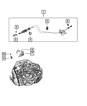 68166792aa Mopar Genuine Gearshift Cable Adjuster