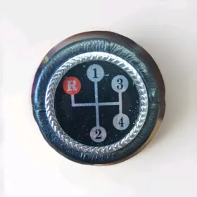9621 Mr Gasket Vintage #9621 Black Leather Shifter Ball Knob Hot Rod Rat Gasser