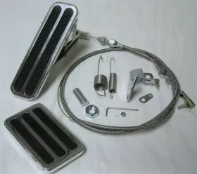 8503 Otft Billet Aluminum Floor Mount Gas Pedal And 36 Inch Throttle Cable Combo Universal Brake