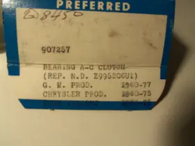 907257 Preferred Electric Nos Bearing Ac Clutch - Gm Chrysler Ford #3