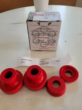 6-1210 Prothane Front Radius Arm Bushings Pair Poly 93-97 Ford F150 F250 2wd Red New #2