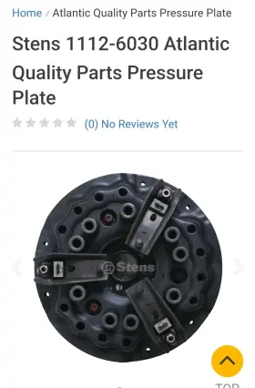 1112-60305 Stens 1112-6030 Atlantic Parts/ Clutch Pressure Plate Ford/new Holland 86634451