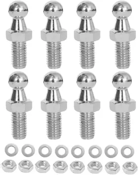 Sil8 Toomyauto Tmballm8 10mm Ball Studs M8 Screws 5/16-18 Thread X 1/2 Inch Long Shank For One Size
