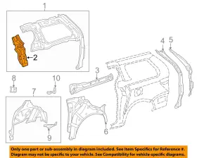 6174708020 Toyota Oem 11-20 Sienna Side Panel Inner Structure-inner Brace