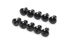 Txrch-4418blk-10 Triple X Race Components Torx Head Button Alum .550 Long Black 10pk