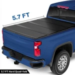 5.7FT Frp Hard Tonneau Cover Quad-fold For 2009-2026 Dodge Ram 1500 Truck Bed. Fixed Price $406.48.