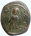 Jesus Christ Class Anonymous Ancient Old Byzantine Follis Coin Cross I110100. Fixed Price $598.20.