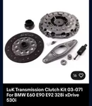Luk Transmission Clutch Kit 03-071 For Bmw E60 E90 E92 328I Xdrive 530I. Fixed Price $300.00.