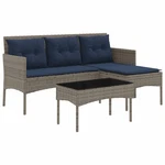 Garden Sofa Set With Cushion 2 Pcs Poly Rattan Outdoor Furniture Modern Vidaxl. Fixed Price $331.99.