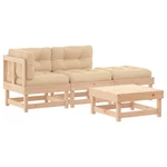 Garden Lounge Set 4 Pcs Solid Pine Wood Modular Outdoor Furniture Sofa Vidaxl. Fixed Price $311.99.