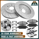 Front Drilled Brake Rotors Pads Wheel Bearing Hubs Kit For Sierra 1500 Escalade. Fixed Price $249.95.
