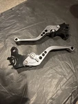 Pair Of Motorcycle Brake Clutch Levers Cnc Alloy Adjustable Angle Ergonomic. Fixed Price $35.00.