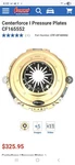 Centerforce High Performance Pressure Plate - Gold Series Part # CF165552. Fixed Price $120.00.