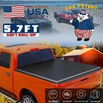 5.7FT 68" Bed Soft Roll-up Tonneau Cover For 09-18 Dodge Ram 1500 Truck Vinyl. Fixed Price $94.05.