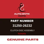 31250-26232 Genuine Parts For Toyota Disc Assy, Clutch. Fixed Price $160.09.