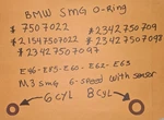 Bmw New Smg O-ring Seal E46 Z4 E60 E62 E63 E85 330I 5SERIES Slave Actuator Viton. Fixed Price $65.00.