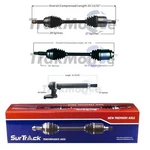 Surtrack Set Of Front Cv Axle & Intermediate Shafts Kit For Jeep Compas 2.4L. Fixed Price $248.95.