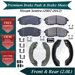 New Front Pads & Rear Shoes For 2007-2012 Nissan Sentra 9 Yr Warranty. Fixed Price $138.98.
