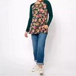 New Qvc Logo By Lori Goldstein Rayon 230 Floral Print Top / Medium. Fixed Price $19.00.