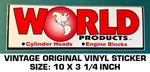 World Products Cylinder Heads Engine Blocks-vintage Original Vinyl Decal Sticker. Fixed Price $10.94.