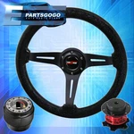 Steering Wheel Black Wood Sparkling + Quick Release Adapter For 90-97 Miata. Fixed Price $84.99.