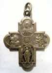 1800 Antique Religious Catholic Saints Four Ways Cross Pendant 54138. Fixed Price $49.99.