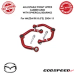 Godspeed Adj. Front Upper Camber Arms Spherical Bearings For 2004-11 Mazda RX-8. Fixed Price $270.00.