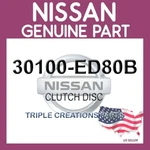 Genuine Nissan 30100-ED80B Clutch Disc 30100ED80B Oem. Fixed Price $66.08.
