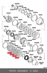 Genuine Oe Disc, Underdrive Clutch, NO.2, 3426208010 For Toyota 34262-08010. Fixed Price $50.80.