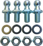 (4 Pack) 10MM Ball Studs With Hardware Stud, 1/2 Long Shank, Silver. Fixed Price $21.99.